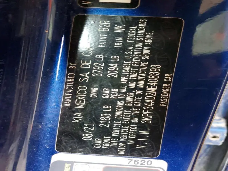 2021 KIA FORTE GT LINE  