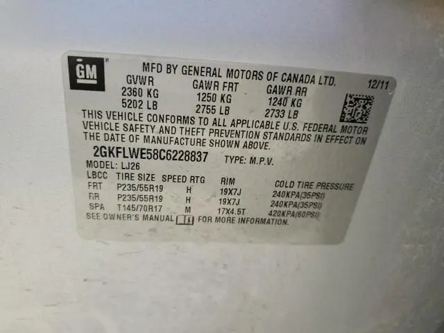 2012 GMC TERRAIN SLT  