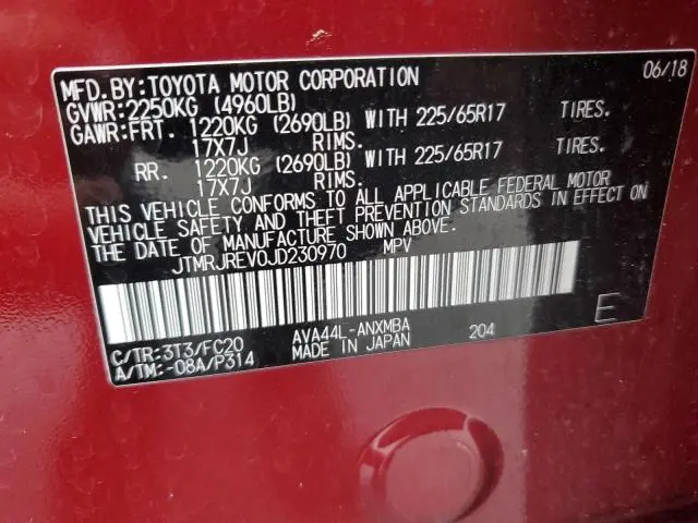 2018 TOYOTA RAV4 HV LE  