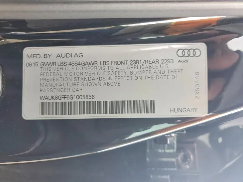 2016 AUDI A3 PRESTIGE S-LINE  