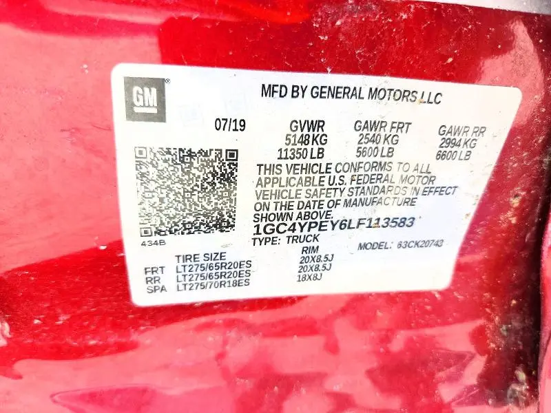 2020 CHEVROLET SILVERADO K2500 HEAVY DUTY LTZ  