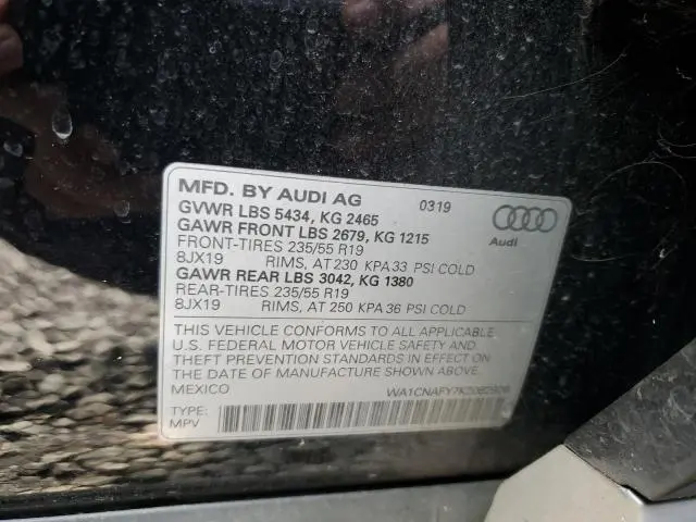 2019 AUDI Q5 PRESTIGE  