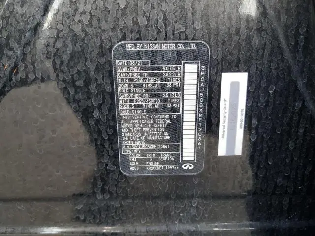 2021 INFINITI QX50 ESSENTIAL  