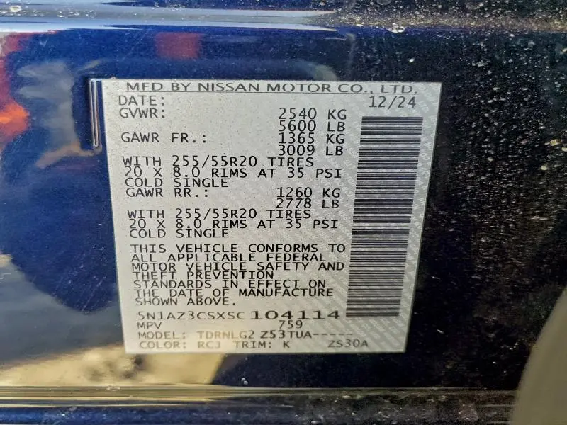 2025 NISSAN MURANO SL  