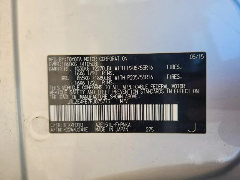 2015 SCION XB BASE  