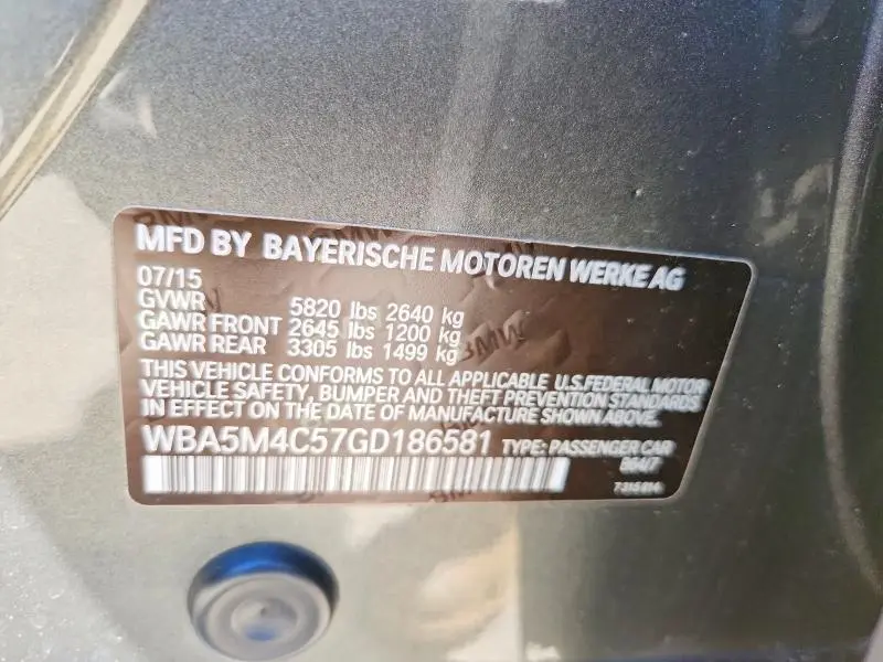 2016 BMW 535 XIGT  