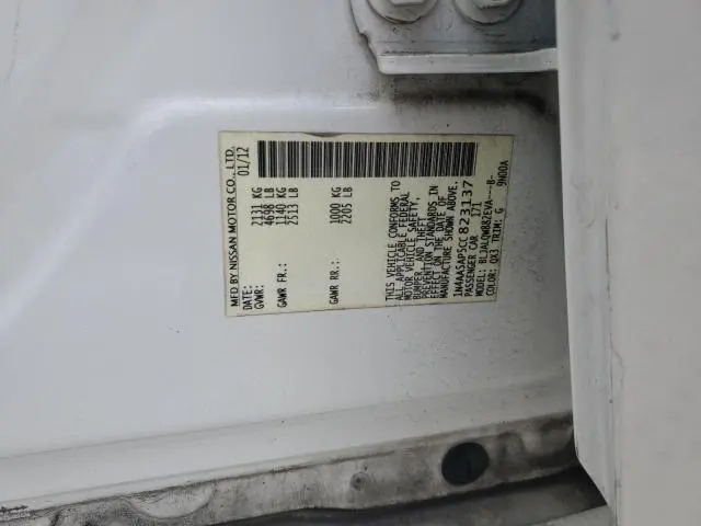 2012 NISSAN MAXIMA S