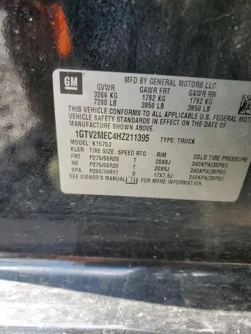 2017 GMC SIERRA K1500 SLE  