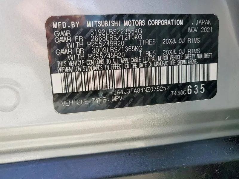 2022 MITSUBISHI OUTLANDER ES  