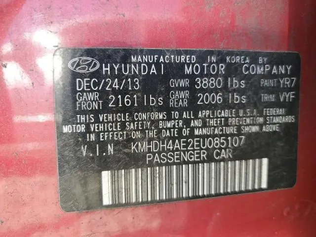 2014 HYUNDAI ELANTRA SE
