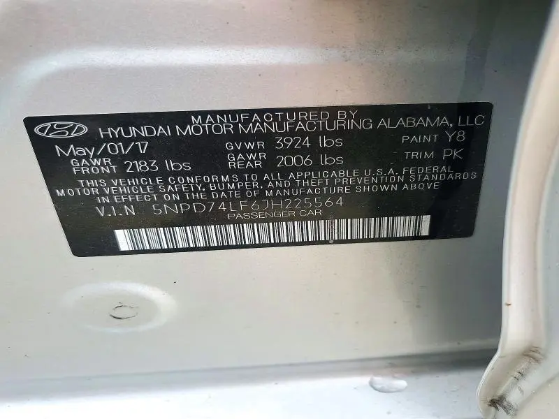 2018 HYUNDAI ELANTRA SE  