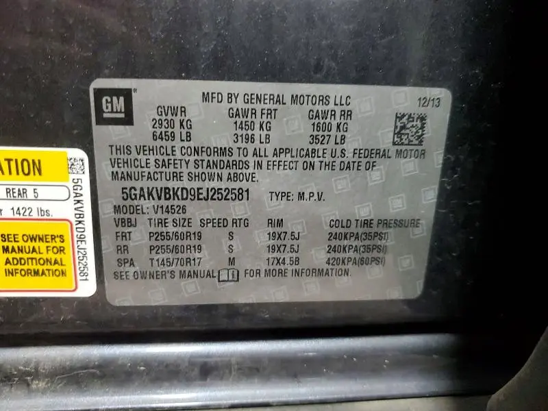 2014 BUICK ENCLAVE   