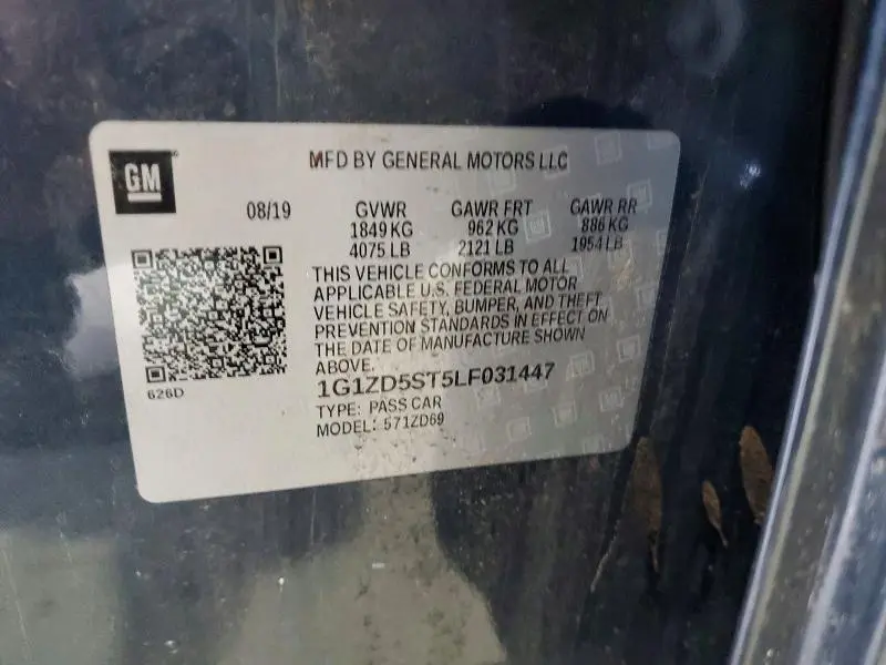2020 CHEVROLET MALIBU LT  