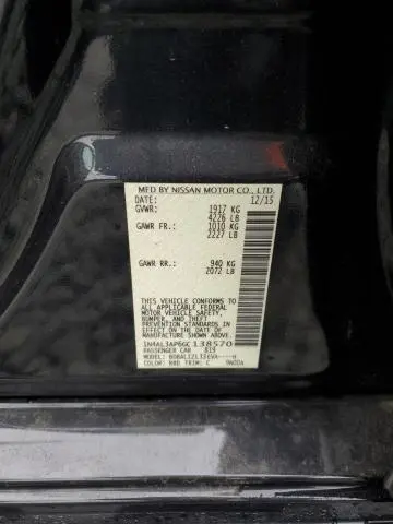 2016 NISSAN ALTIMA 2.5  