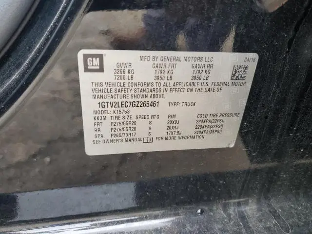 2016 GMC SIERRA K1500  