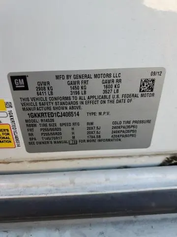 2012 GMC ACADIA DENALI  