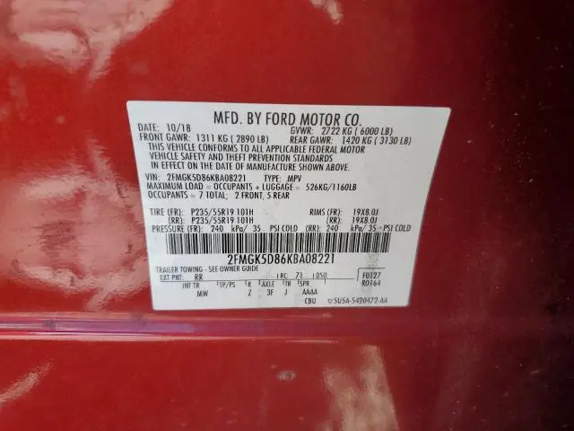 2019 FORD FLEX LIMITED  