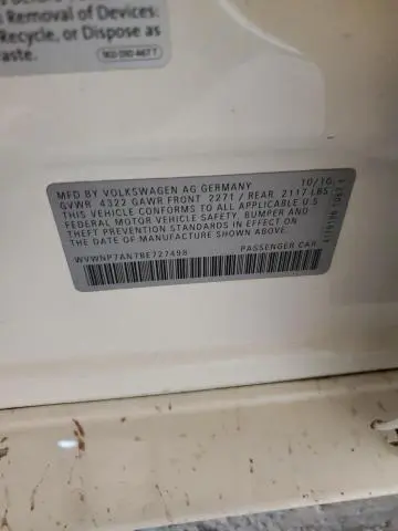 2011 VOLKSWAGEN CC SPORT  