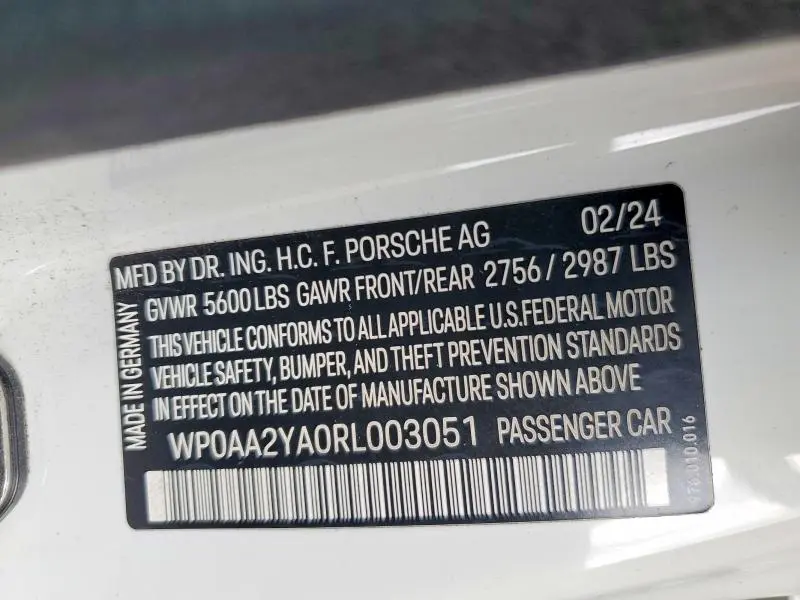 2024 PORSCHE PANAMERA BASE  