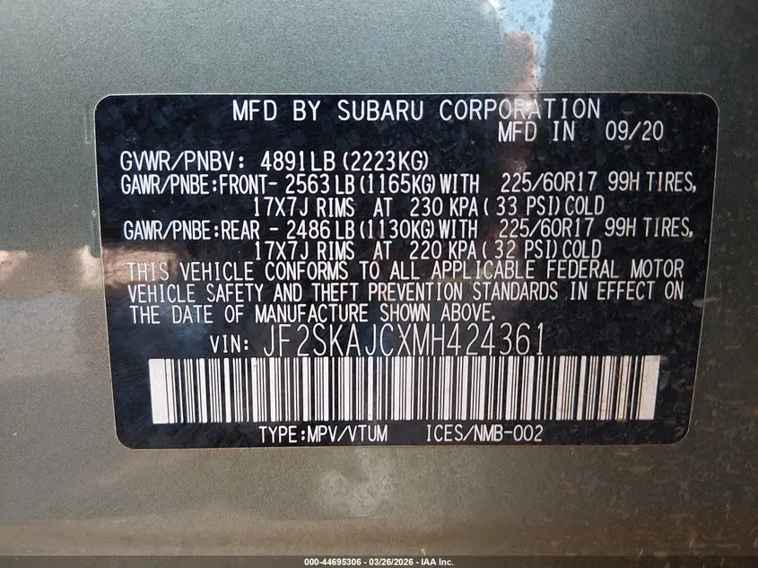 2021 SUBARU FORESTER PREMIUM