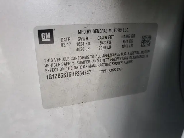 2017 CHEVROLET MALIBU LS  