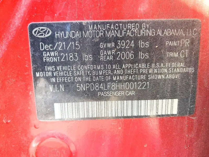 2017 HYUNDAI ELANTRA SE  