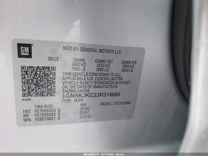 2018 CHEVROLET SUBURBAN PREMIER