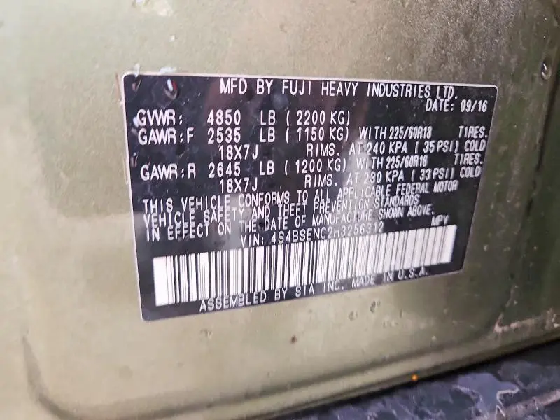 2017 SUBARU OUTBACK 3.6R LIMITED  