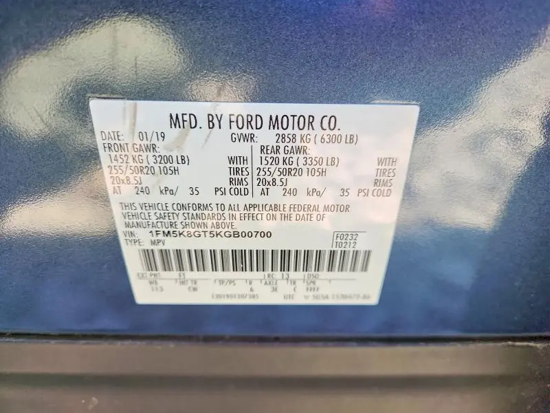 2019 FORD EXPLORER SPORT  