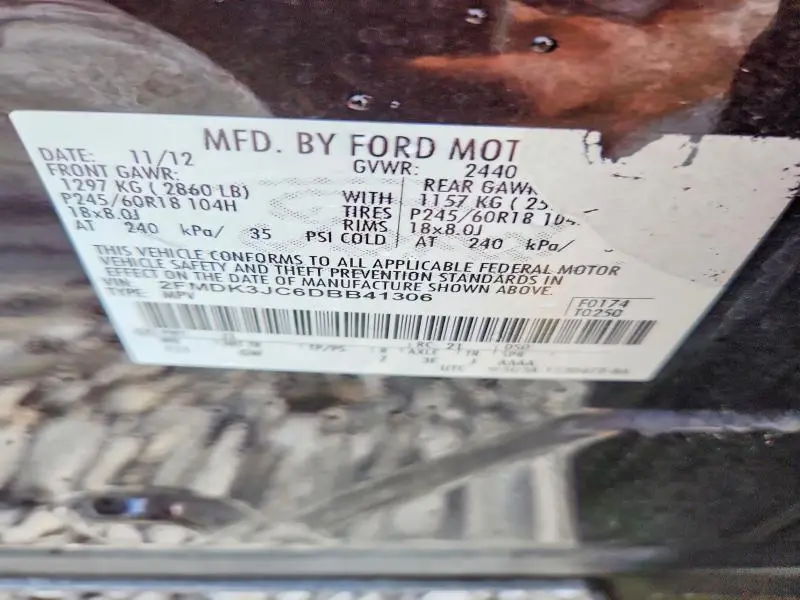2013 FORD EDGE SEL  
