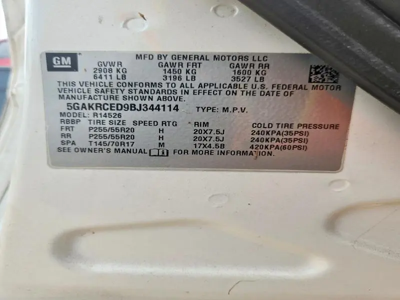 2011 BUICK ENCLAVE CXL  