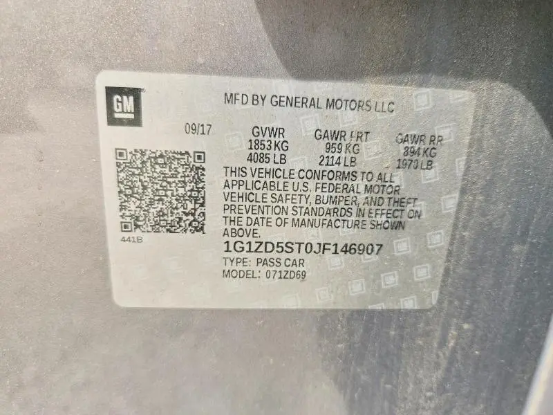 2018 CHEVROLET MALIBU LT  
