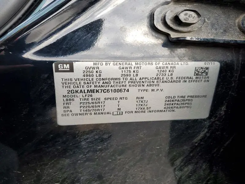 2012 GMC TERRAIN SLE  