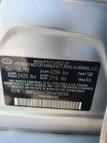 2013 HYUNDAI SONATA GLS  