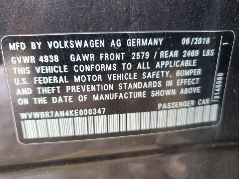 2019 VOLKSWAGEN ARTEON SE  