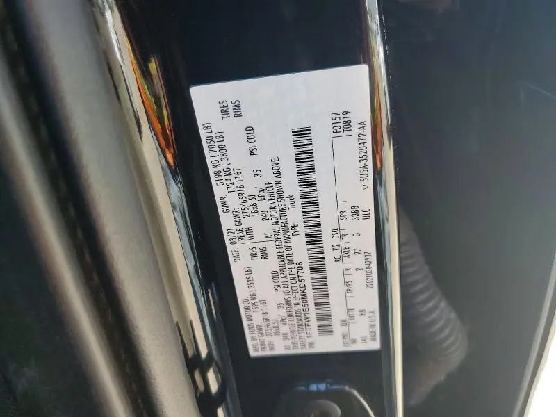 2021 FORD F150 SUPERCREW  