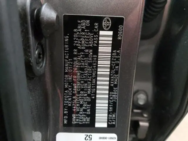 2021 TOYOTA CAMRY SE  