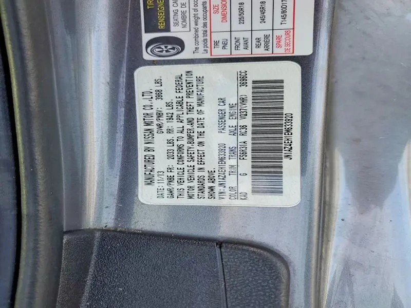 2014 NISSAN 370Z BASE  