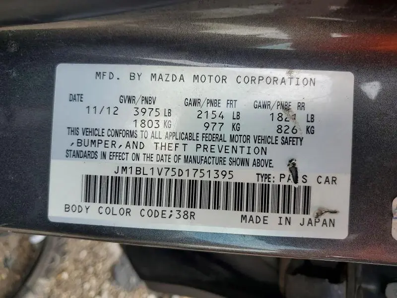 2013 MAZDA 3 I  