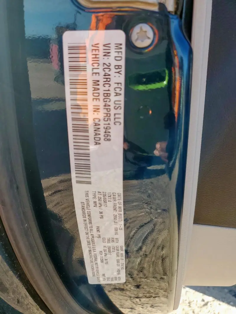 2023 CHRYSLER PACIFICA TOURING L  