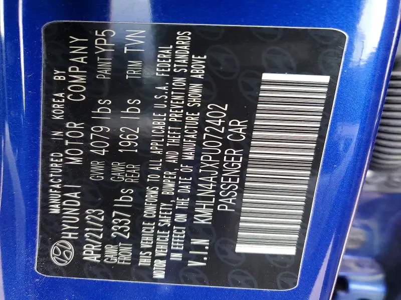 2023 HYUNDAI ELANTRA LIMITED  