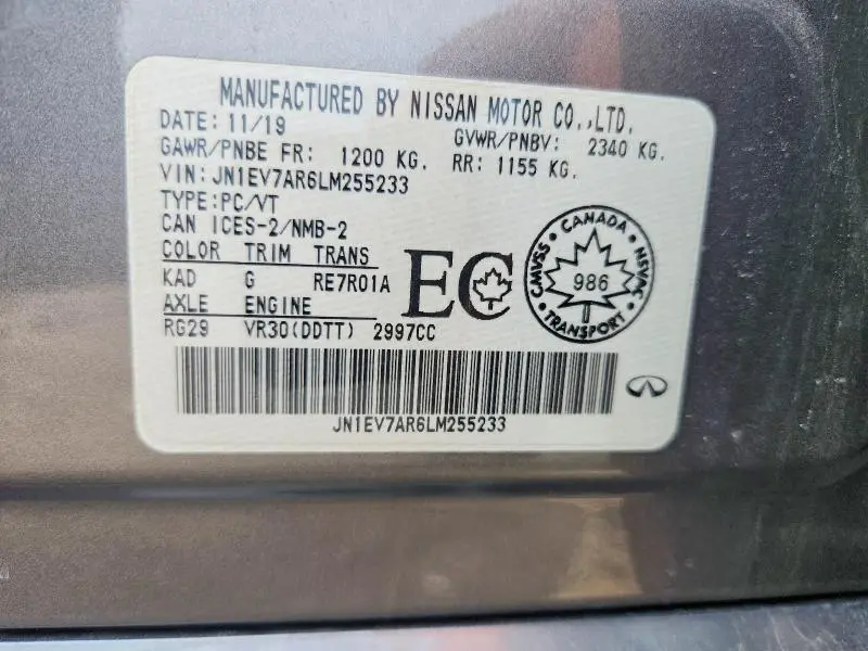 2020 INFINITI Q50 3.0T PURE  