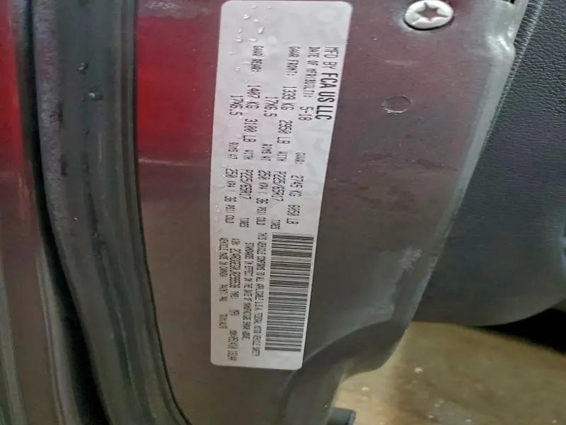 2018 DODGE GRAND CARAVAN GT  