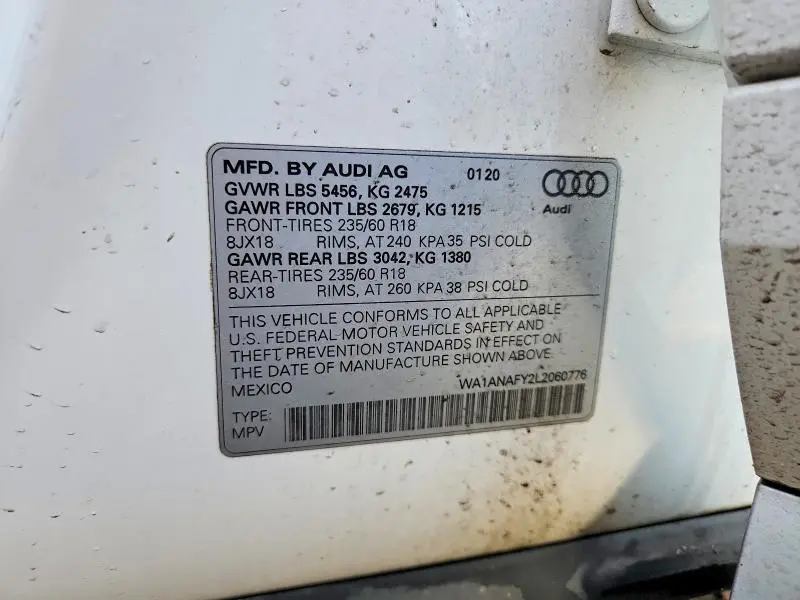 2020 AUDI Q5 PREMIUM  