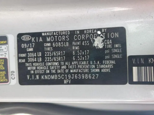 2018 KIA SEDONA LX  