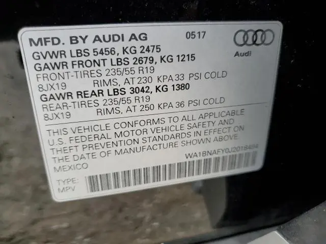 2018 AUDI Q5 PREMIUM PLUS  