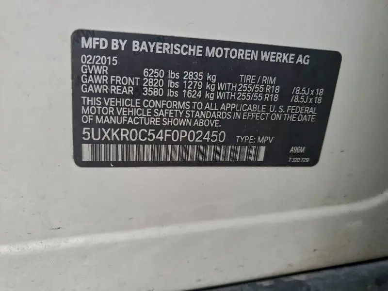 2015 BMW X5 XDRIVE35I  