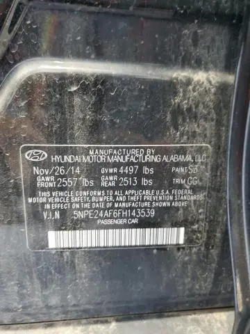 2015 HYUNDAI SONATA SE  