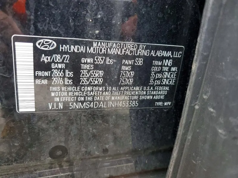 2022 HYUNDAI SANTA FE LIMITED  