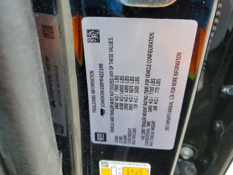 2023 CHEVROLET TAHOE K1500 RST  